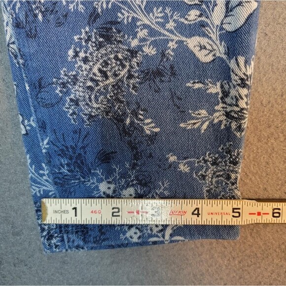 Time & Tru Womens Size XL (16-18) High Rise Denim Style Pull On Floral Jeggings - Picture 10 of 11